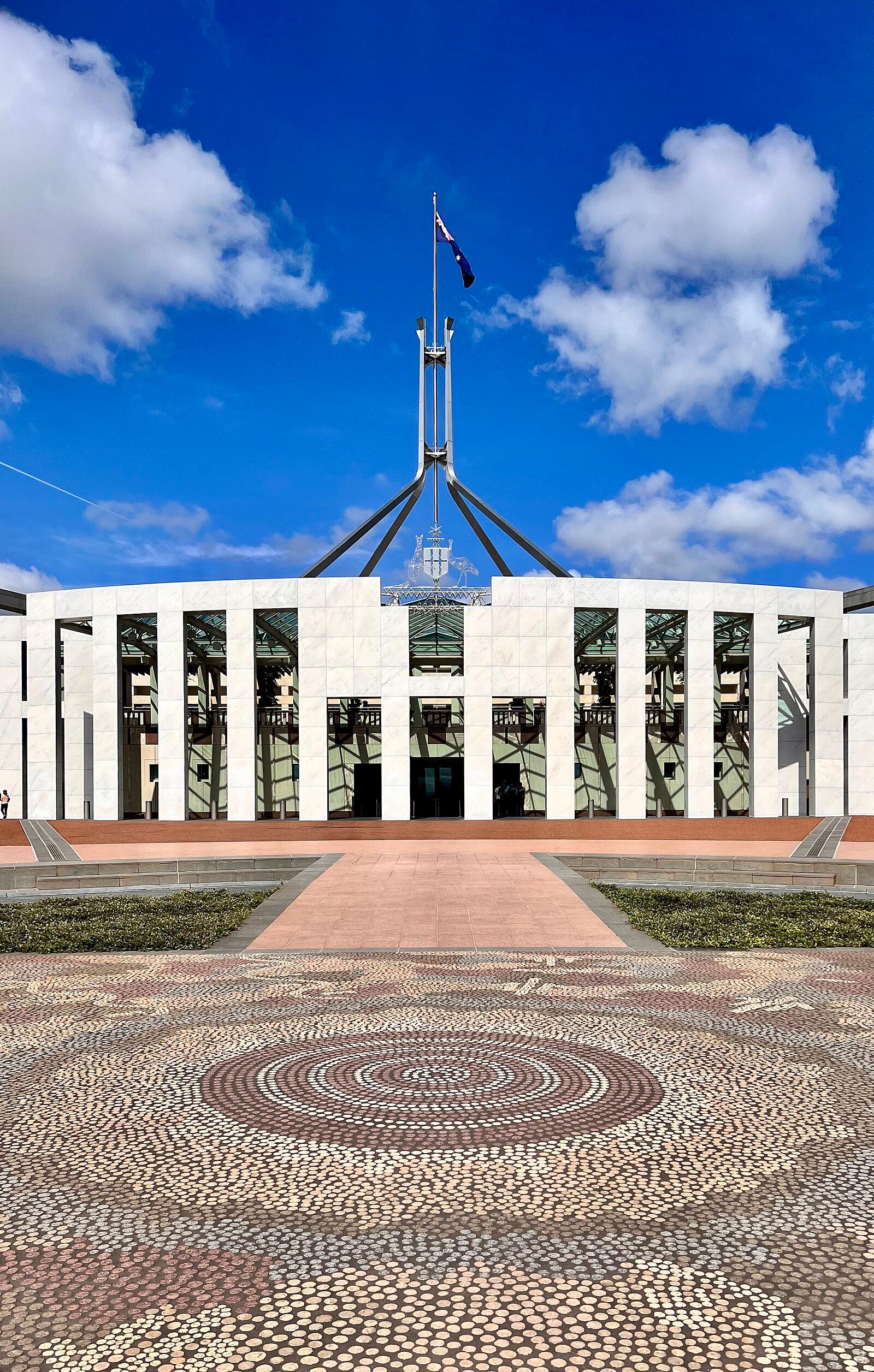 Exterior of Parliament House, Canberra, 2022